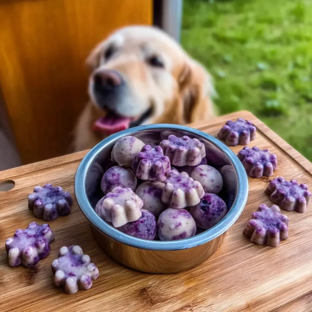 Frozen Blueberry Dog Treats