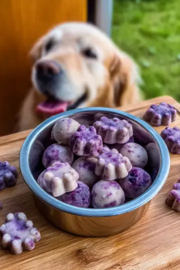Frozen Blueberry Dog Treats